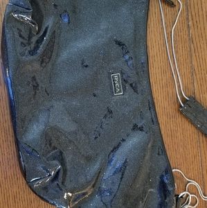 RVCA Women's Metallic Black Purse Metal Strap